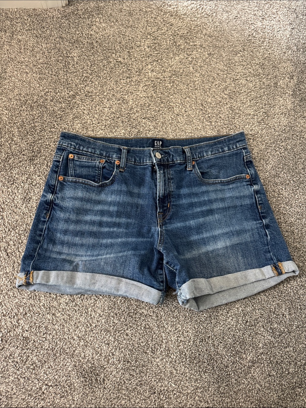 GAP 1969 Women's Medium Blue Rolled Cuff Denim Shorts